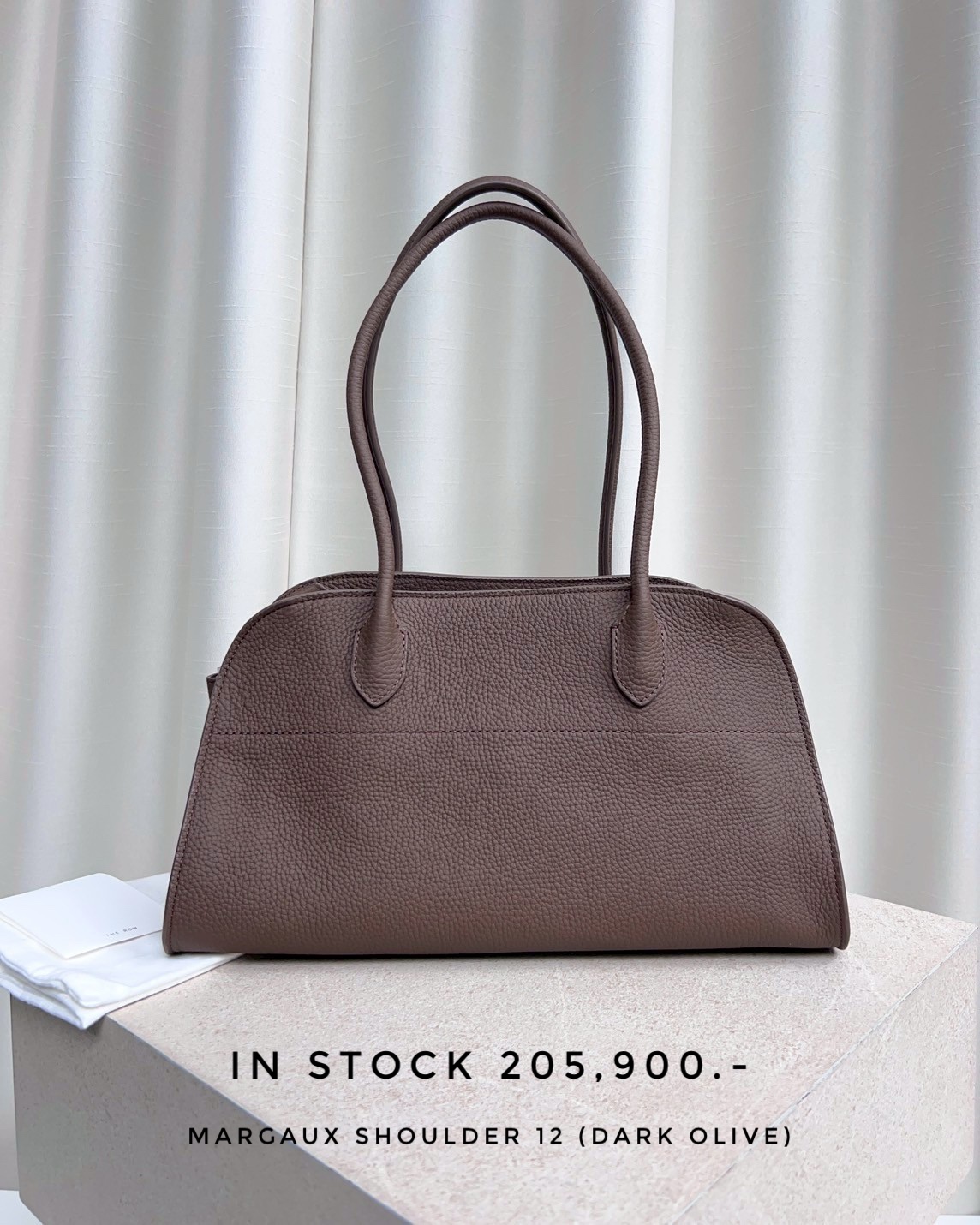 The Row Margaux Shoulder Grain 12 - Dark Olive