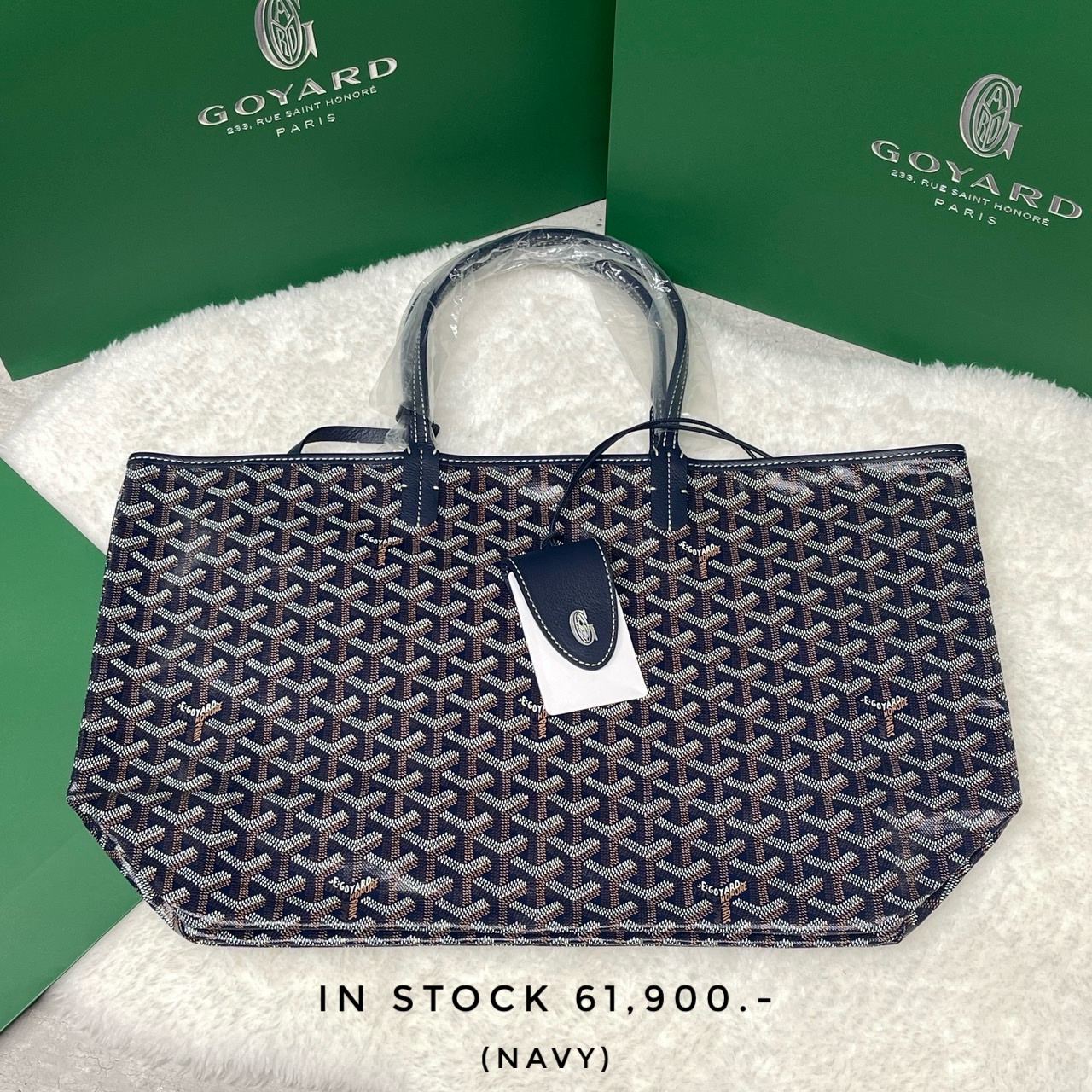 Goyard Saint Louis Bag Clip PM - Navy
