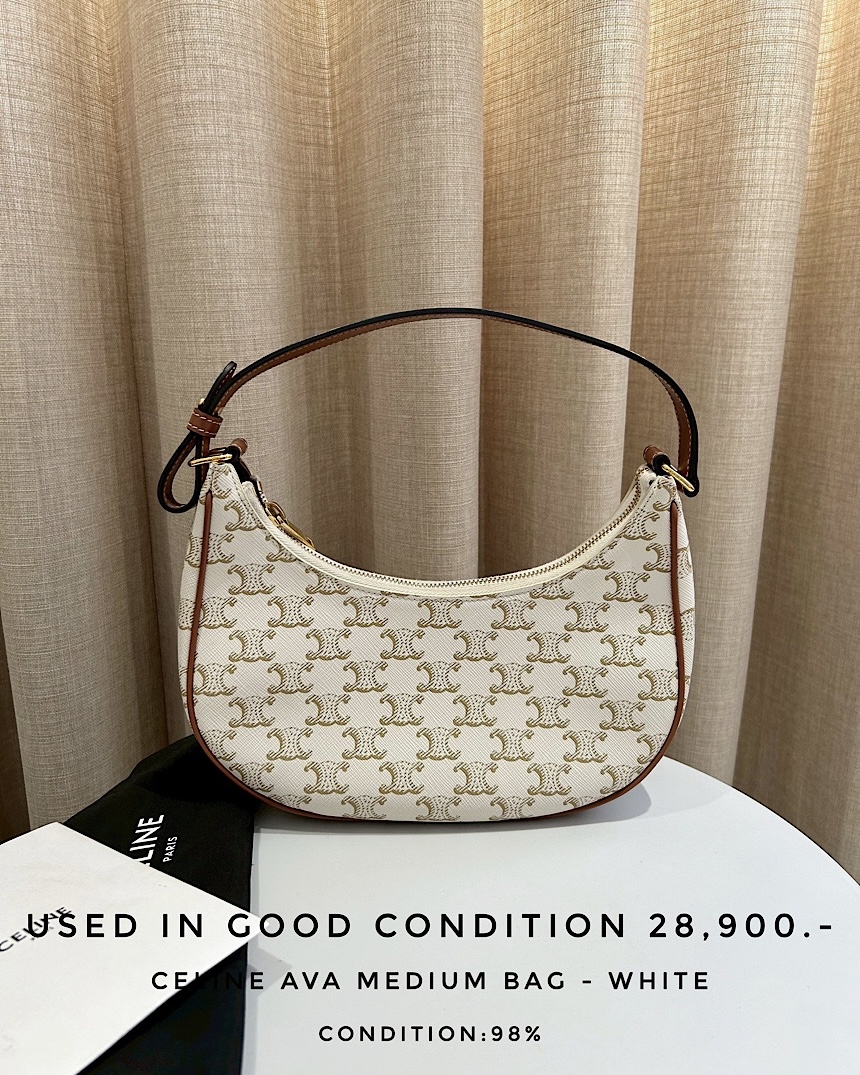 Used Celine Ava Medium Bag - White