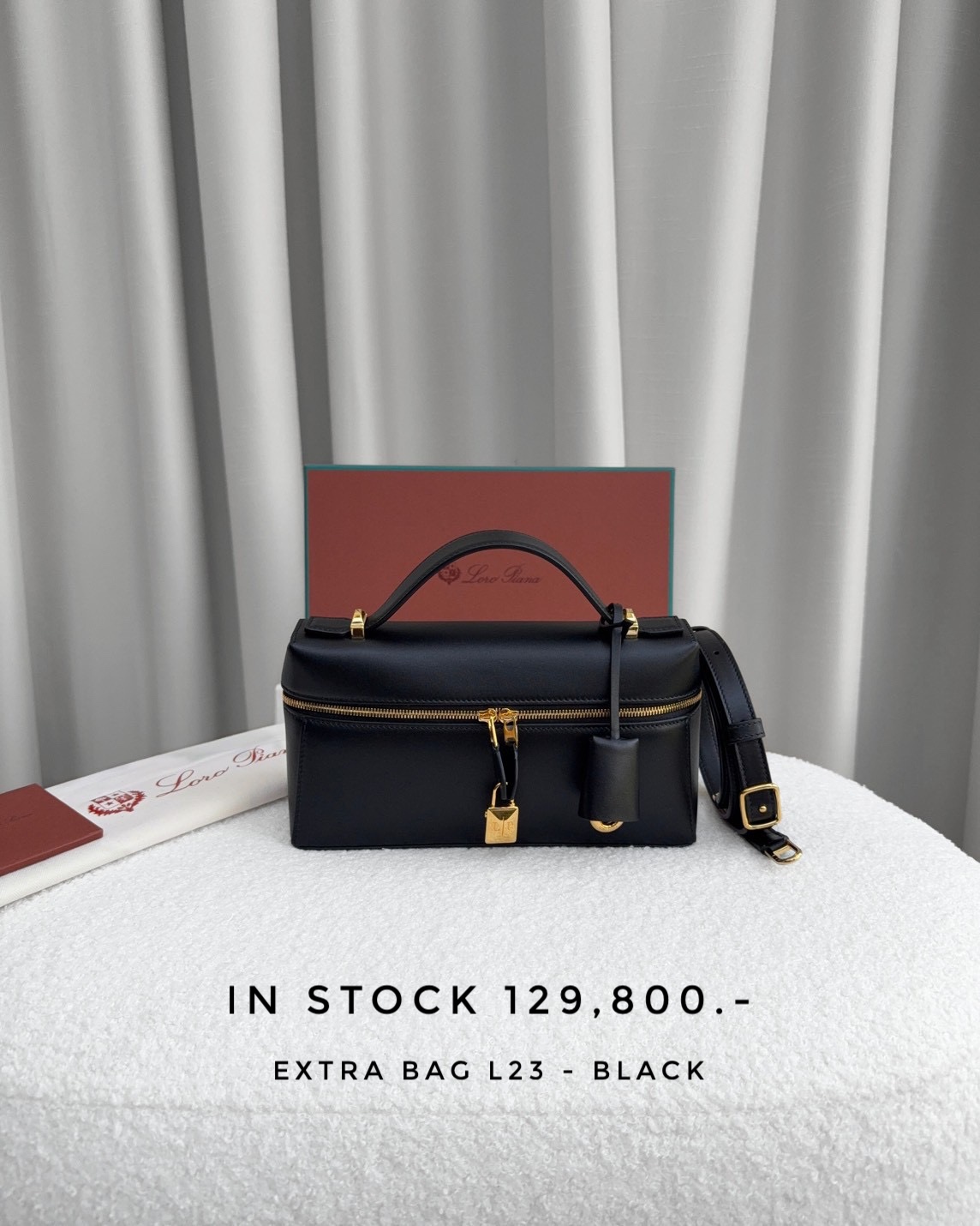 Loro Piana Extra Bag L23 Calfskin - Black