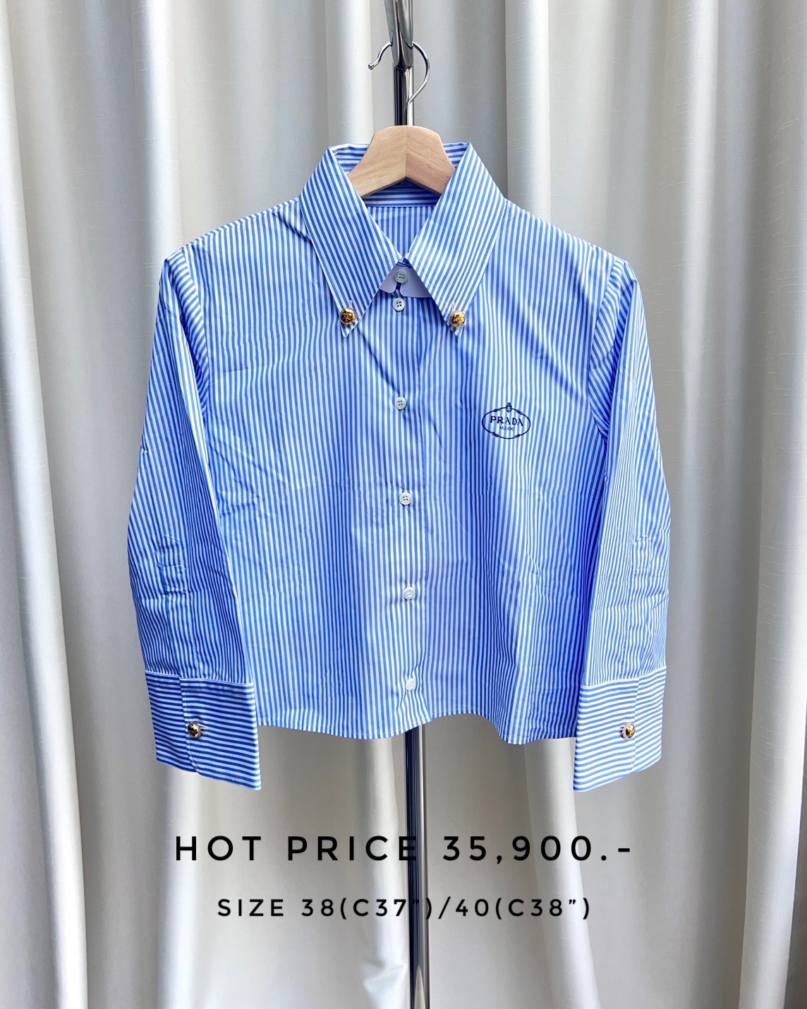 Prada Shirt Crop - Blue