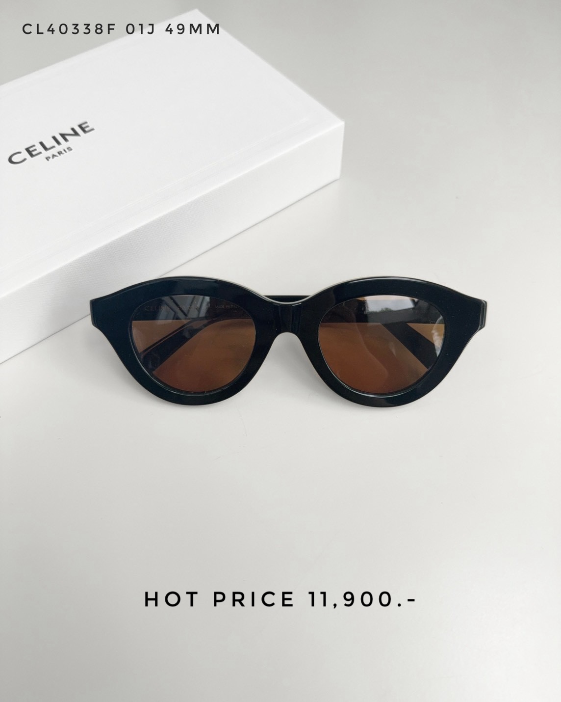 Celine Sunglasses CL40338F 01J 49MM