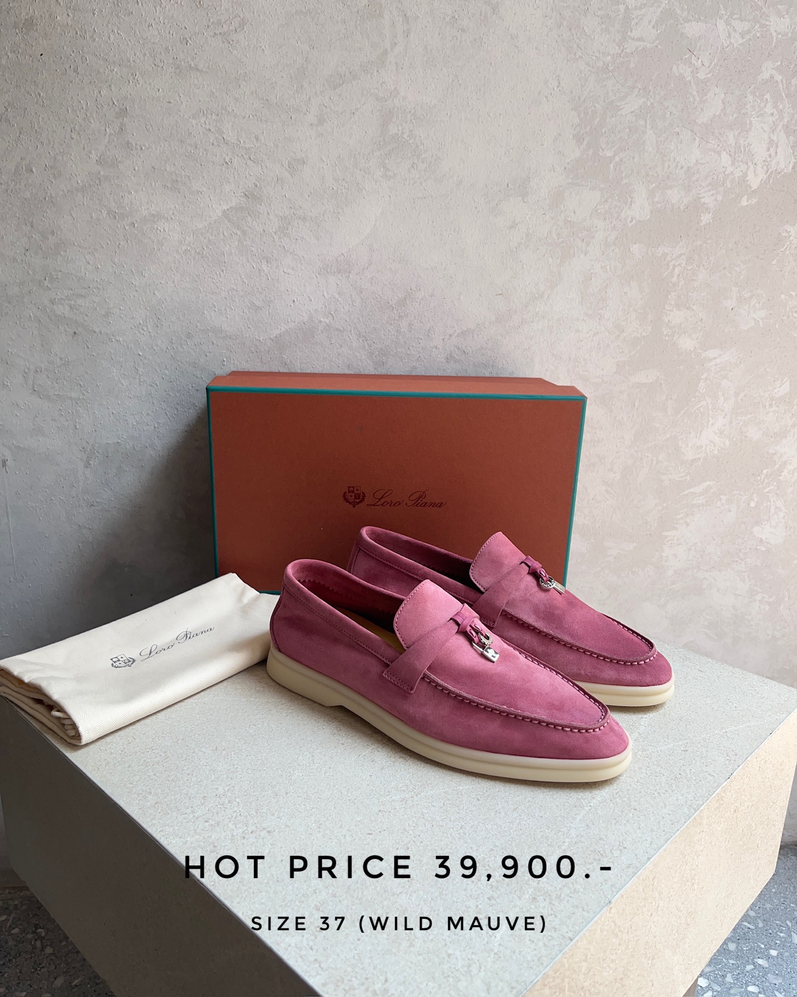 Loro Piana Suede Summer Charms Walk Loafers - Wild Mauve