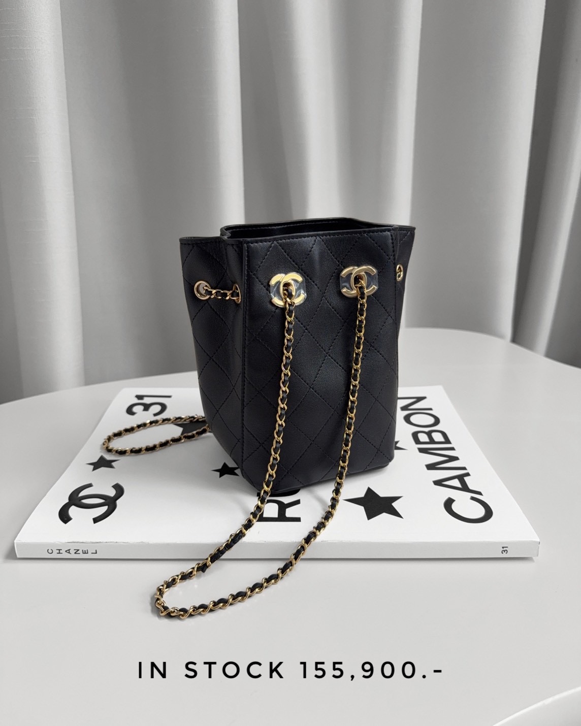 Chanel Bucket with Chain - Black