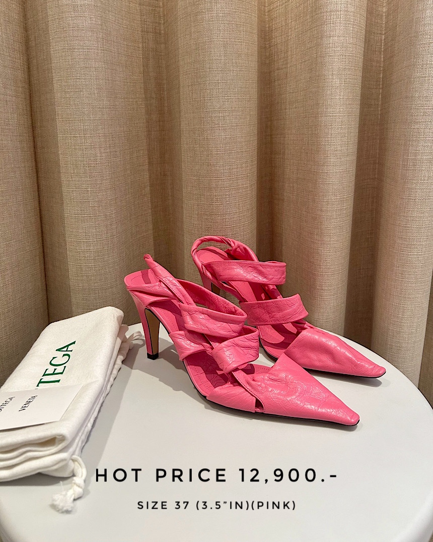 Bottega Point 90 Leather Pumps - Pink