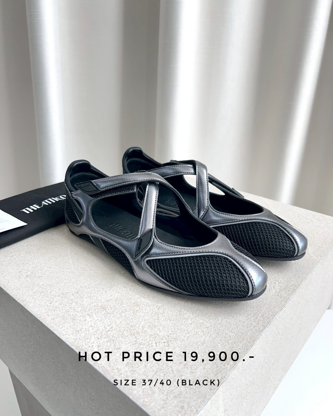 The Attico Floor 01 Ballerina - Black 