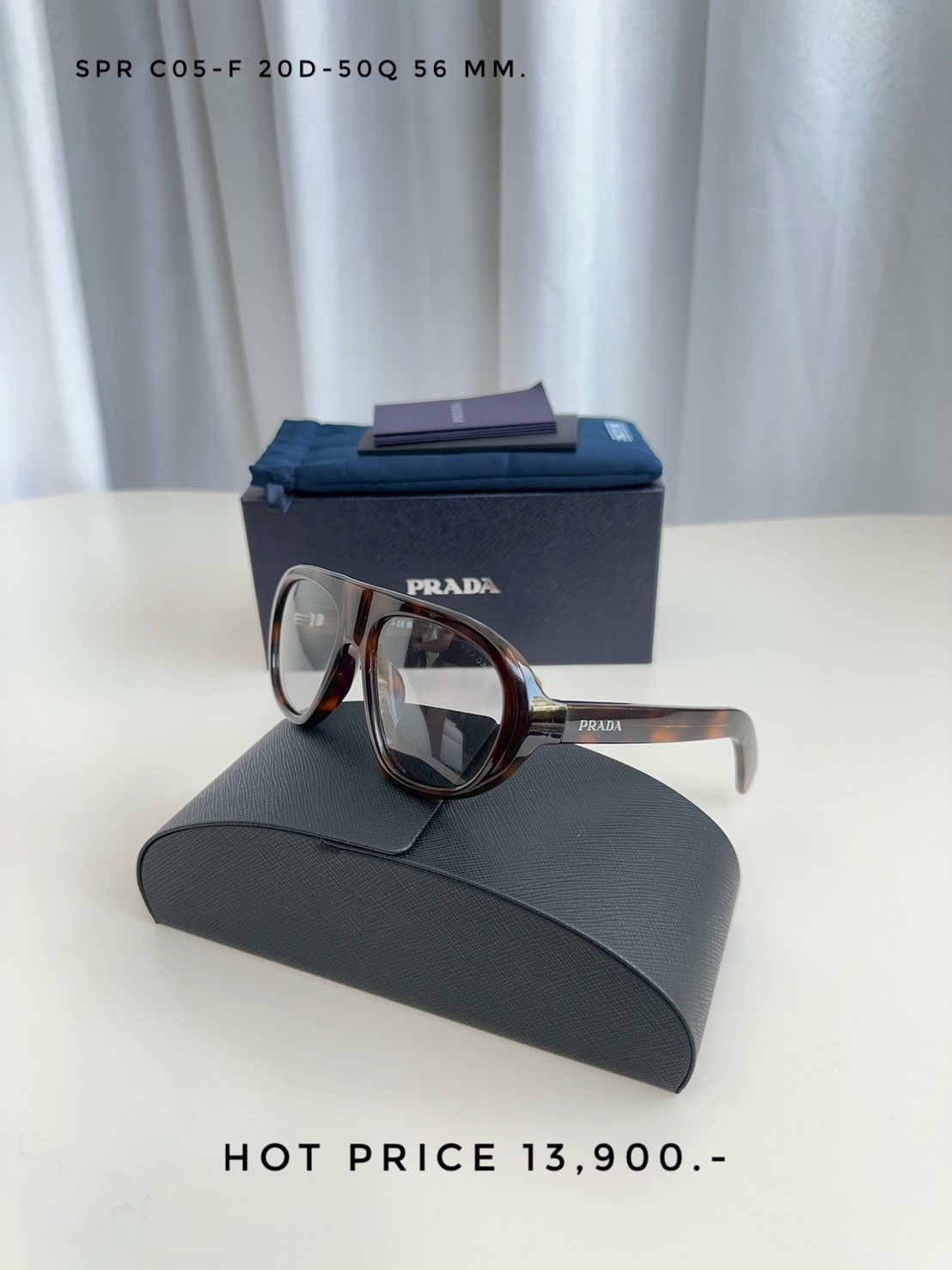 Prada Sunglasses SPR C05-F 20D-50Q 56 MM.