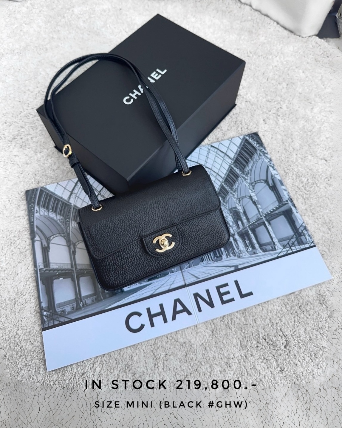 Chanel Mini Flap Bag Grained Calfskin GHW