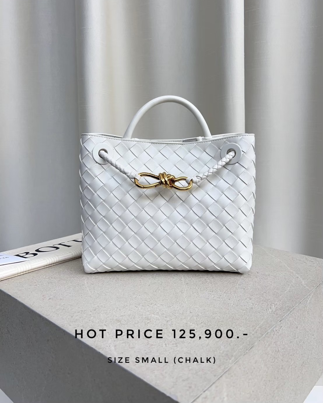 Bottega Andiamo Small -Chalk