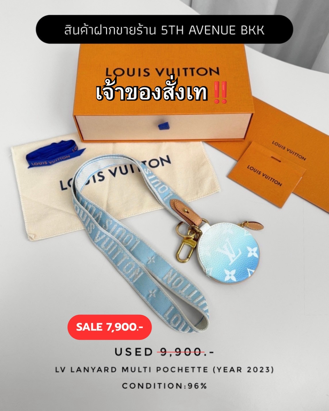 Used LV Lanyard Multi Pochette