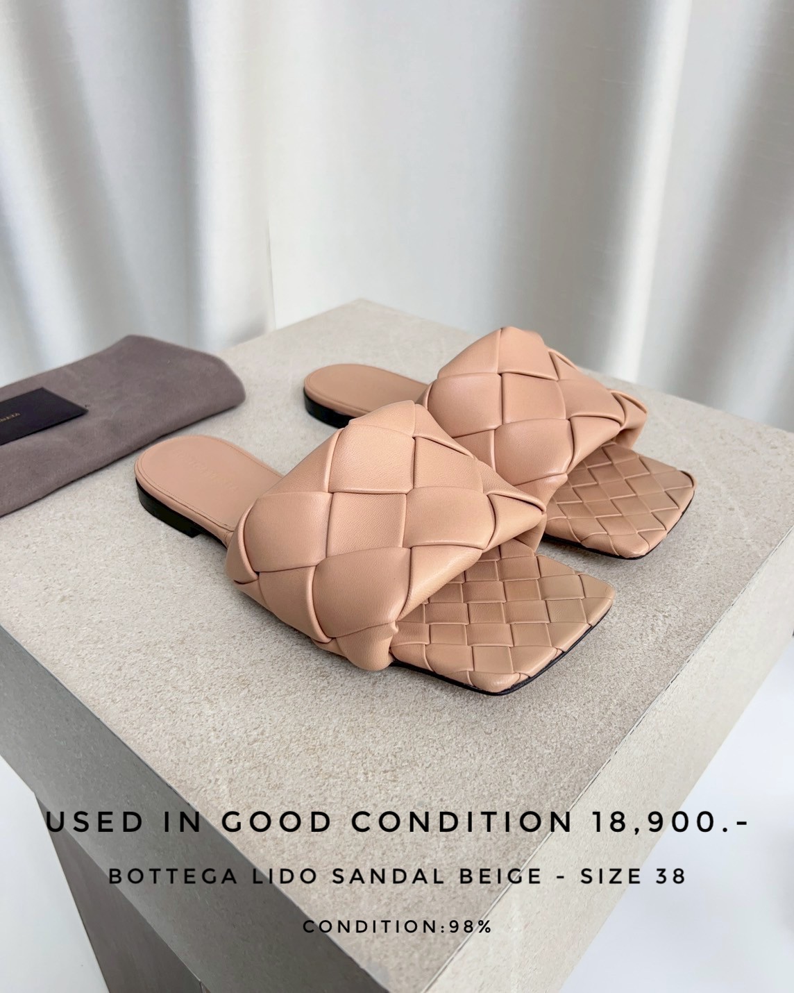 Used Bottega Lido Sandals - Beige