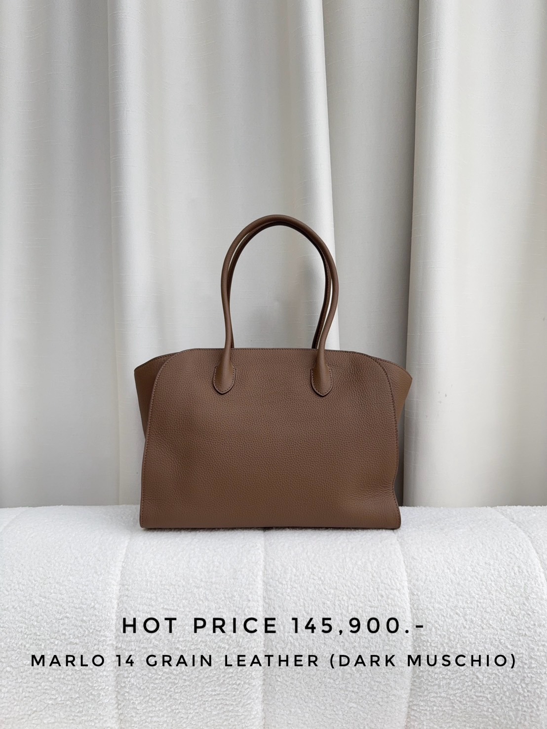 The Row Marlo 14 Grain Leather - Dark Muschio 