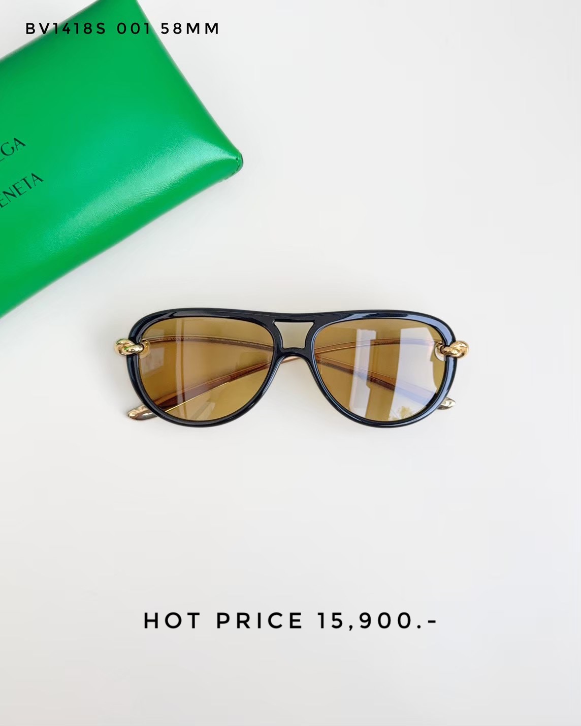 Bottega Sunglasses BV1418S 001 58 MM.