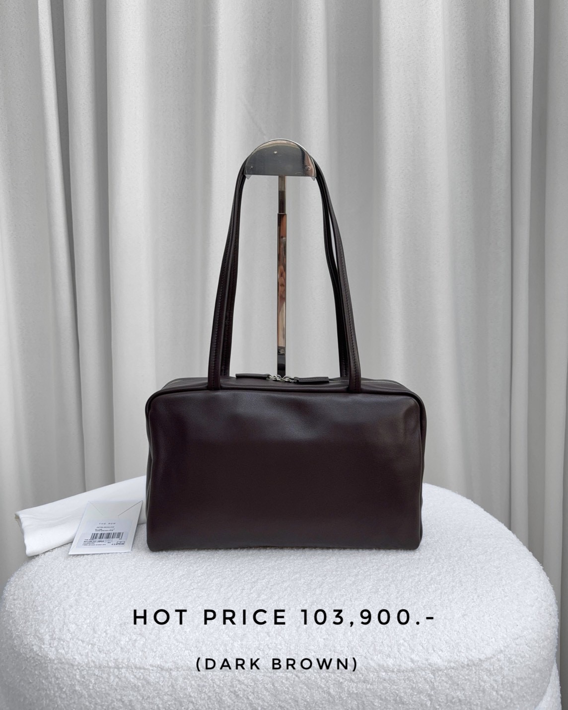 The Row Astra Bowling Bag - Dark Brown