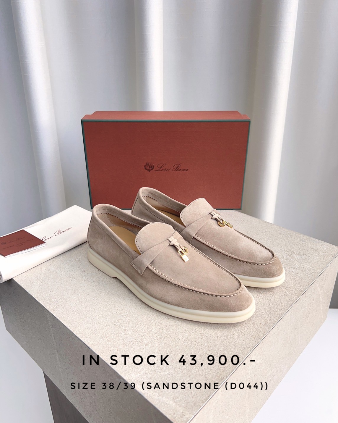Loro Piana Summer Charms Walk Loafer Suede - Sandstone
