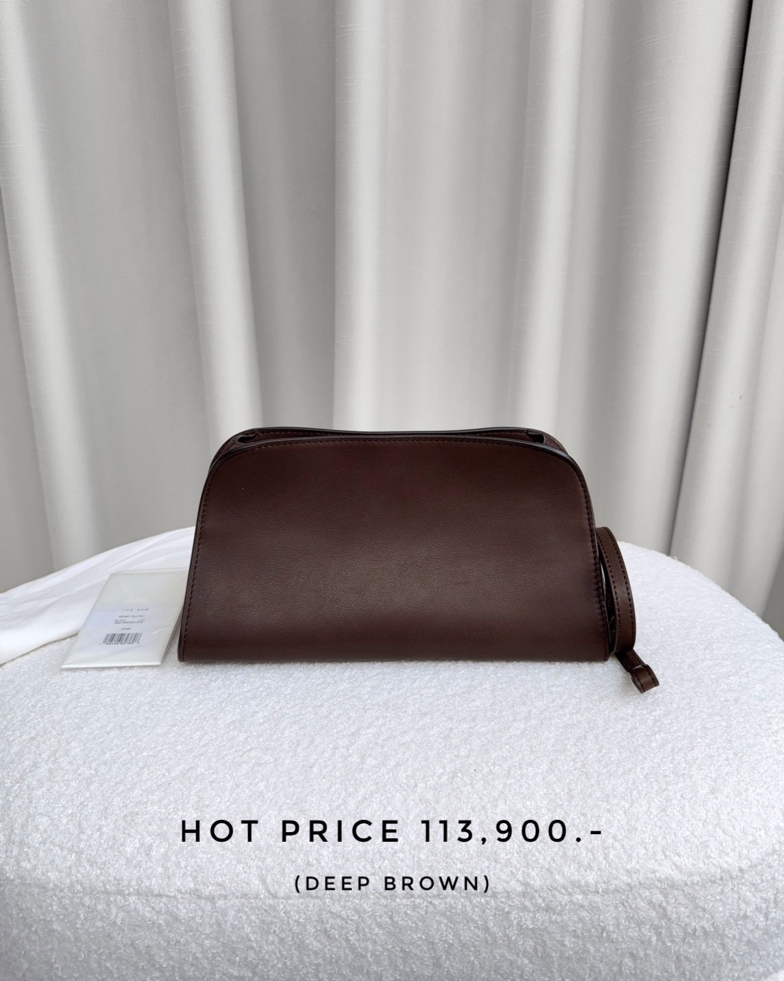 The Row Peggy Clutch - Deep Brown 