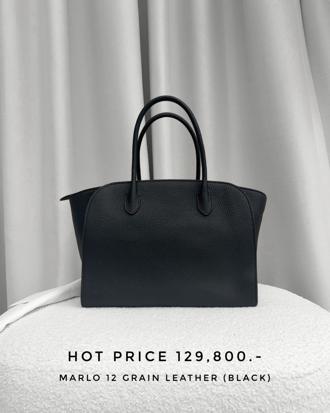 The Row Marlo 12 Grain Leather - Black