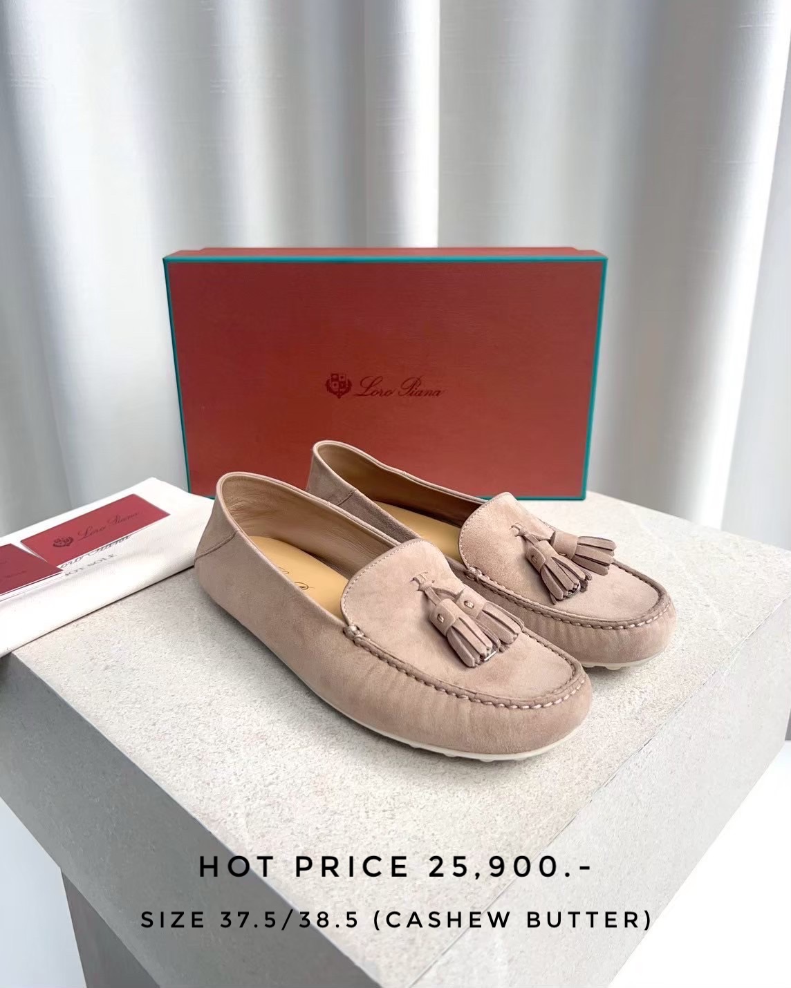 Loro Dot Sole Walk Loafer - Cashew Butter 