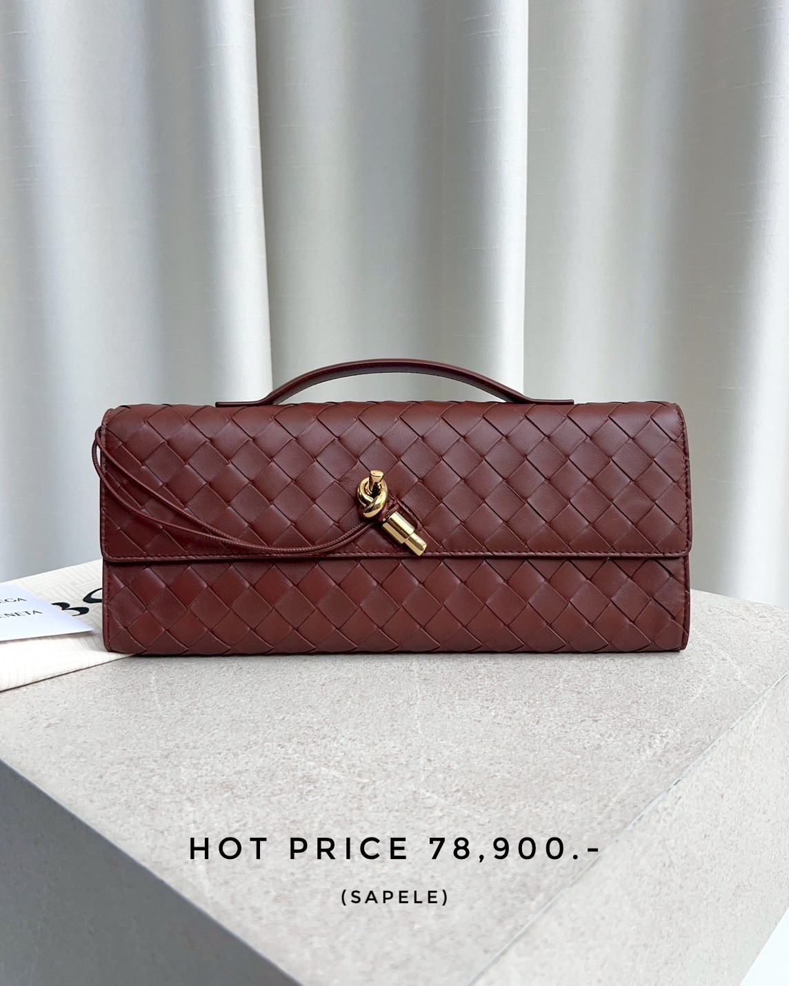 Bottega Andiamo Clutch - Sapele