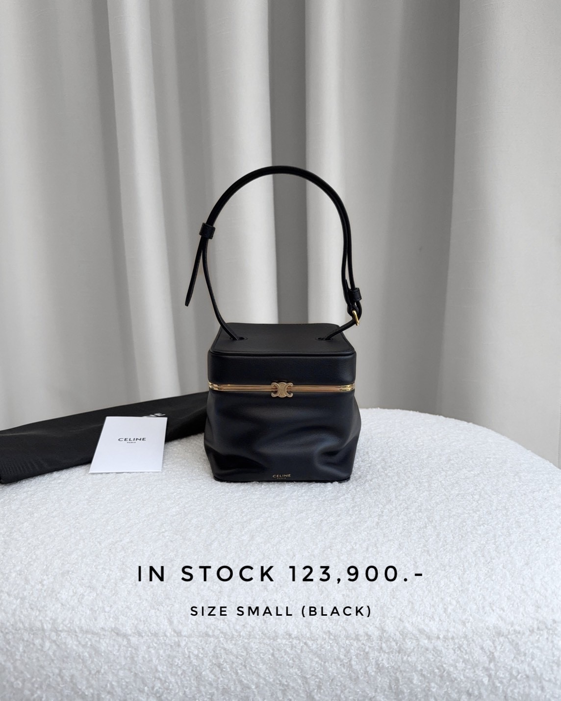 Celine Triomphe Frame Leather Small - Black