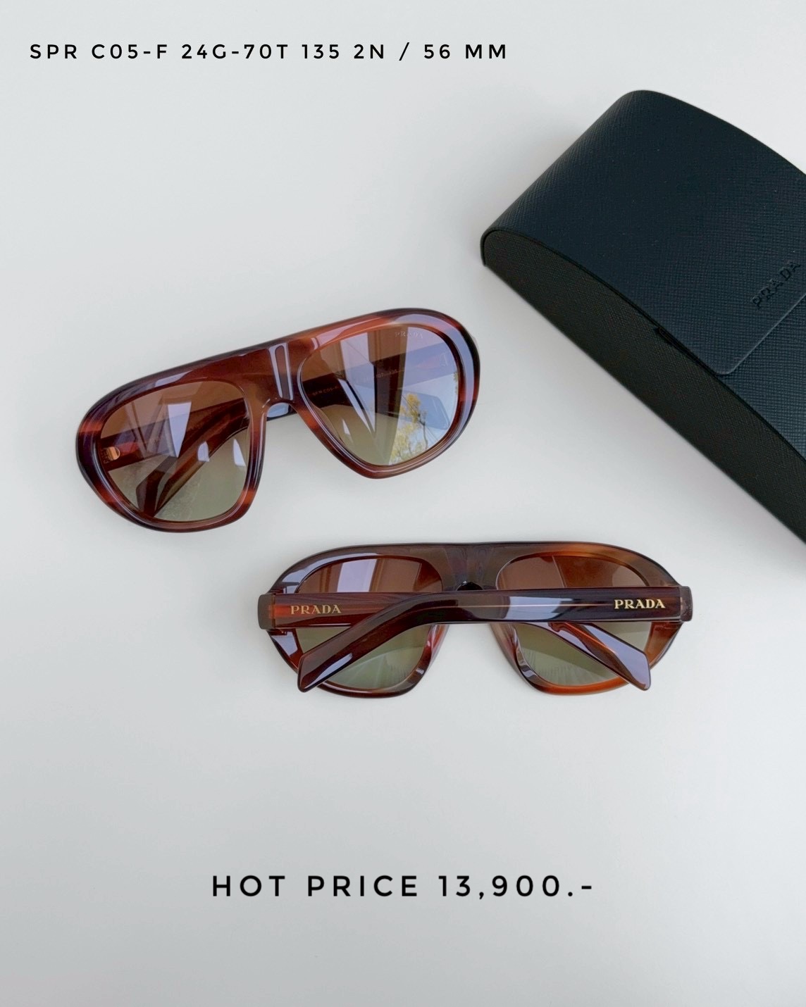 Prada Sunglasses SPR C05-F 24G-70T 56 MM