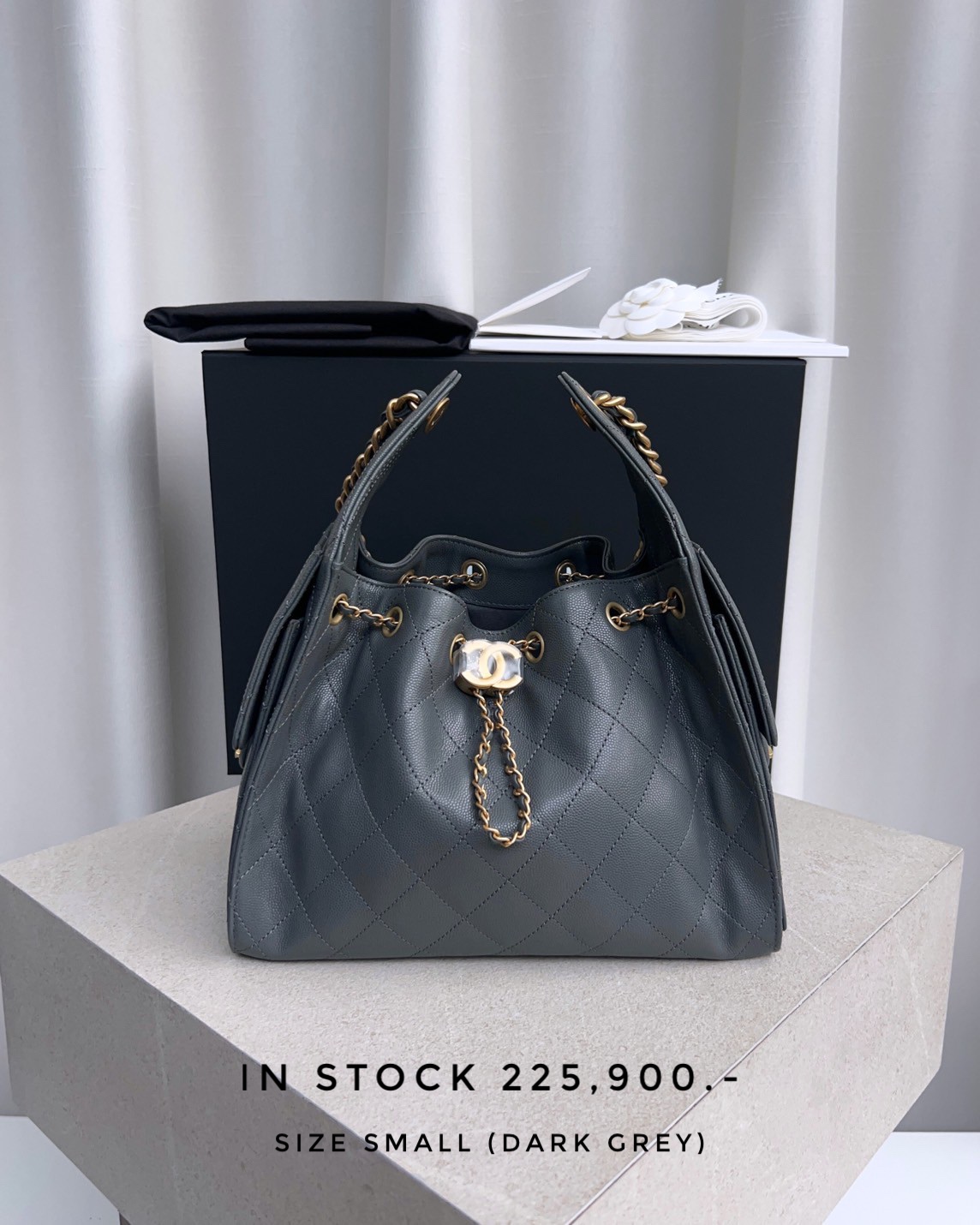 Chanel 25 Leather Small - Dark Grey