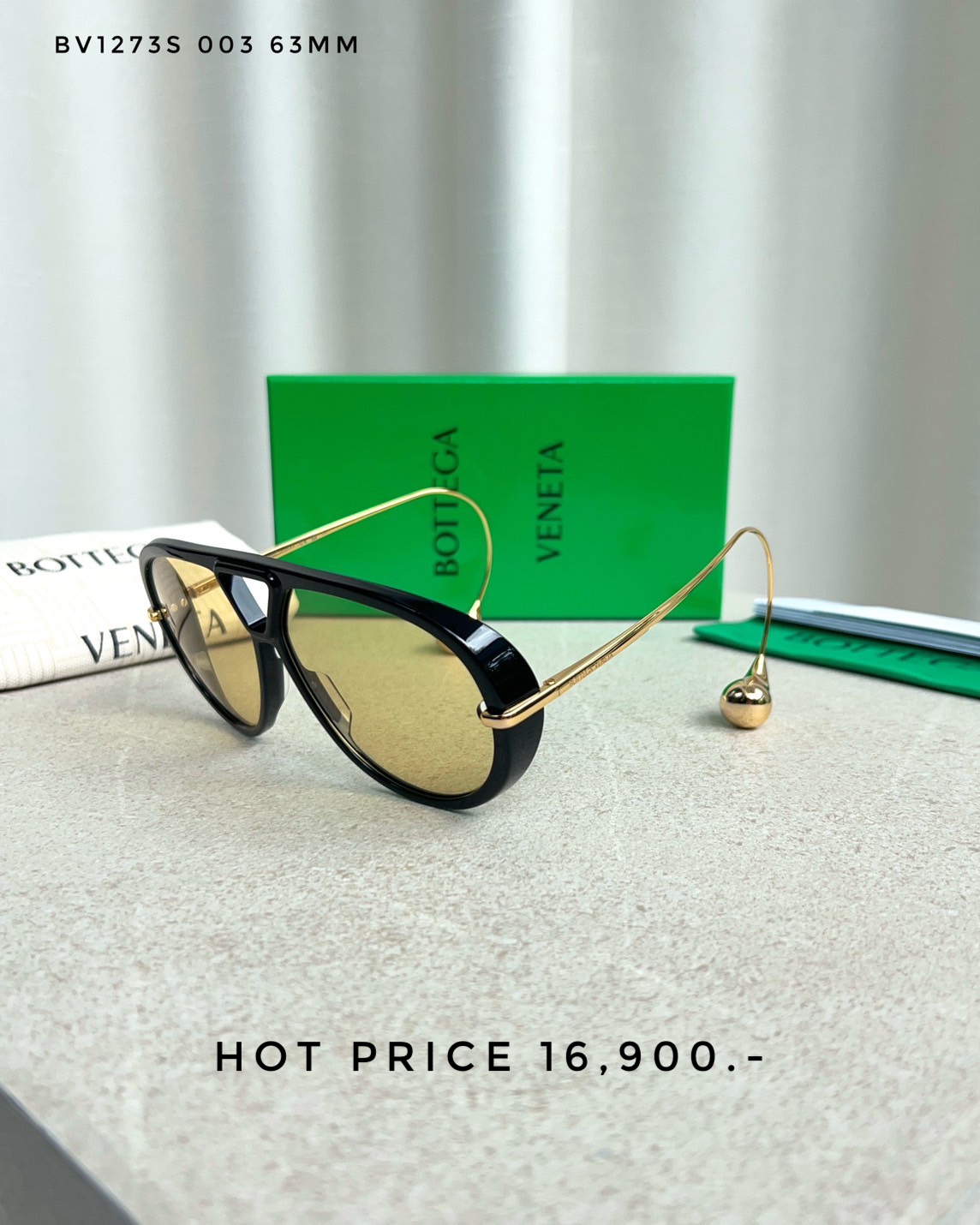Bottega Sunglasses BV1273S 003 63 MM.