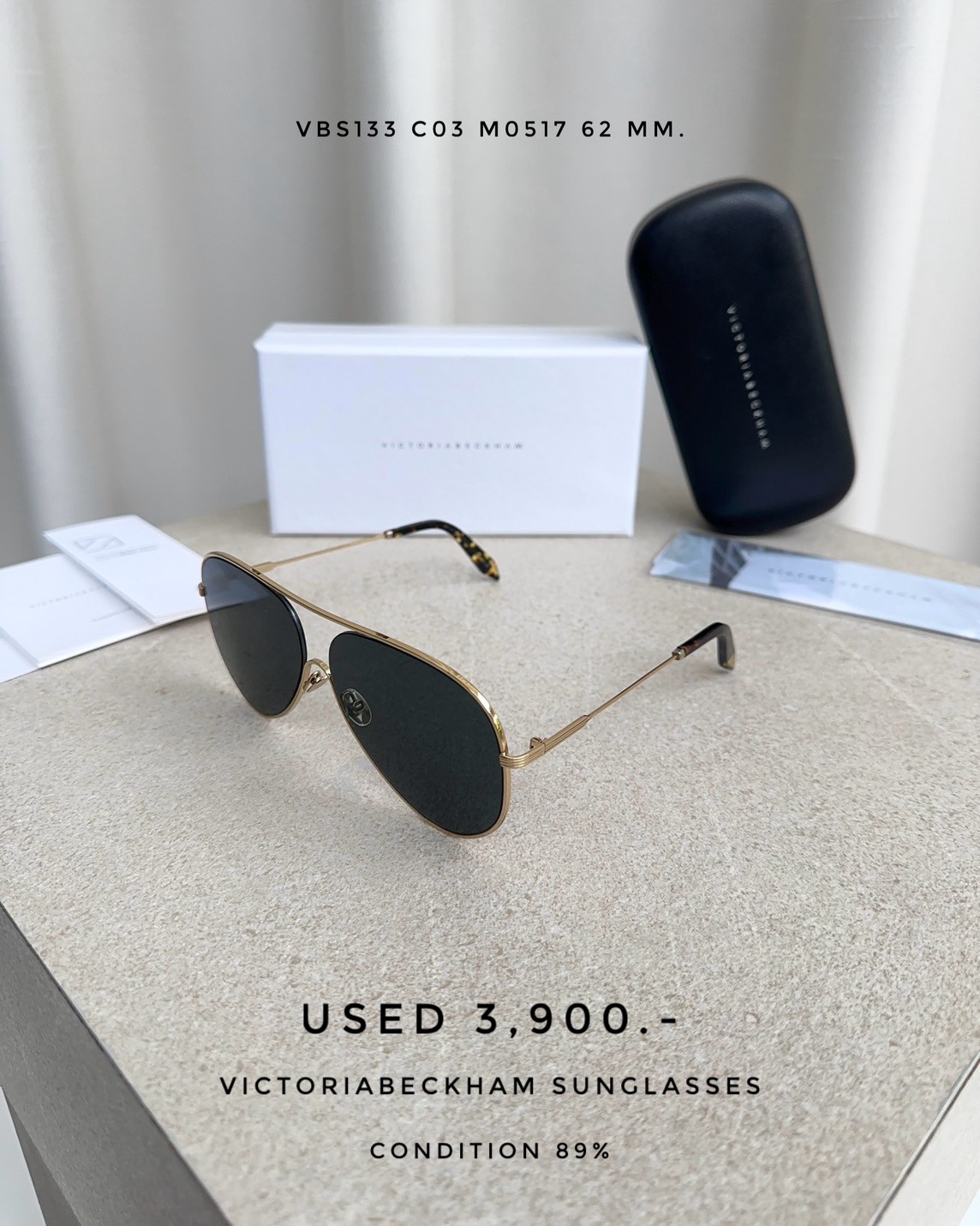 Used Victoria Beckham Sunglasses VBS133 C03 M0517 62 MM.