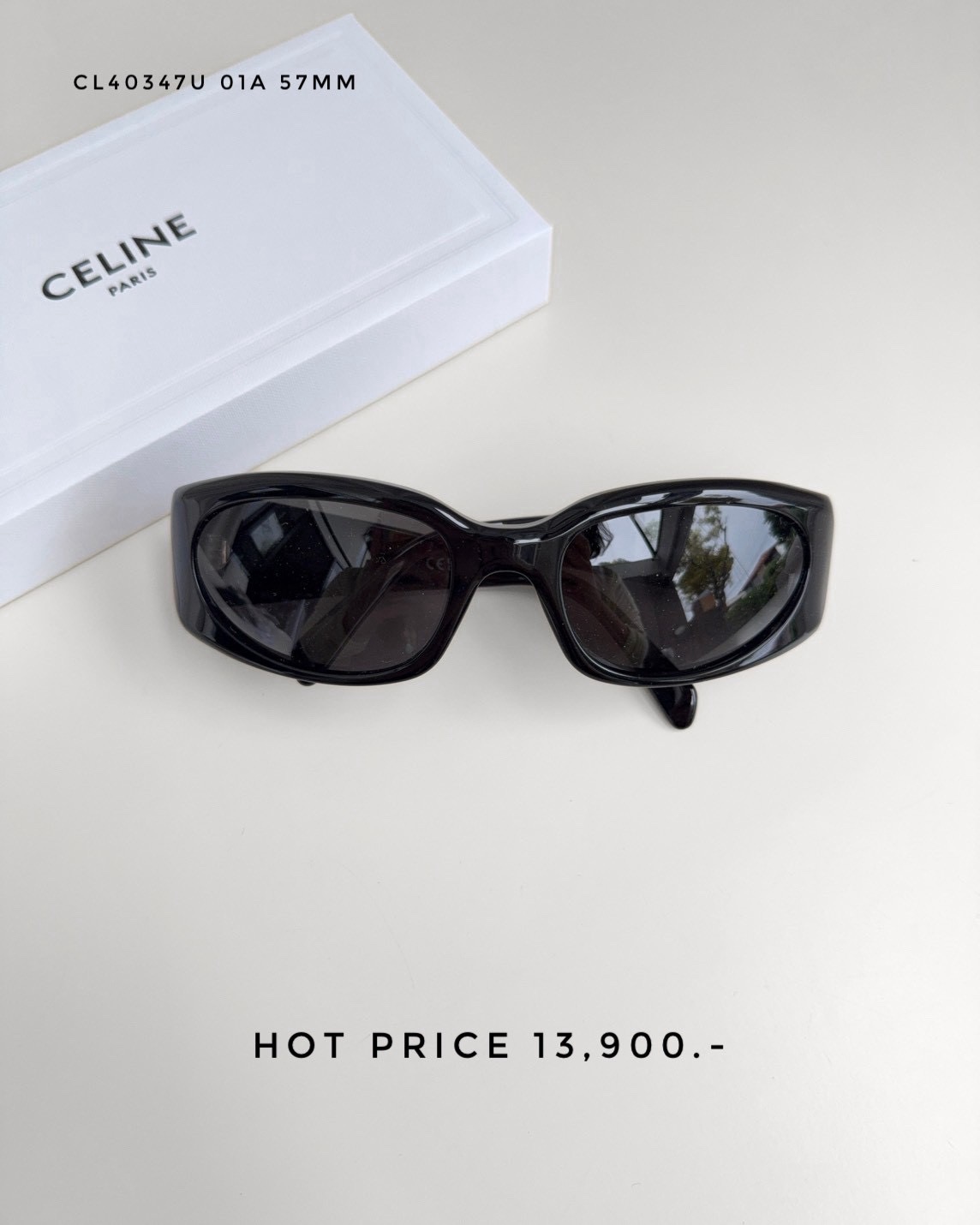 Celine Sunglasses CL40347U 01A 57MM