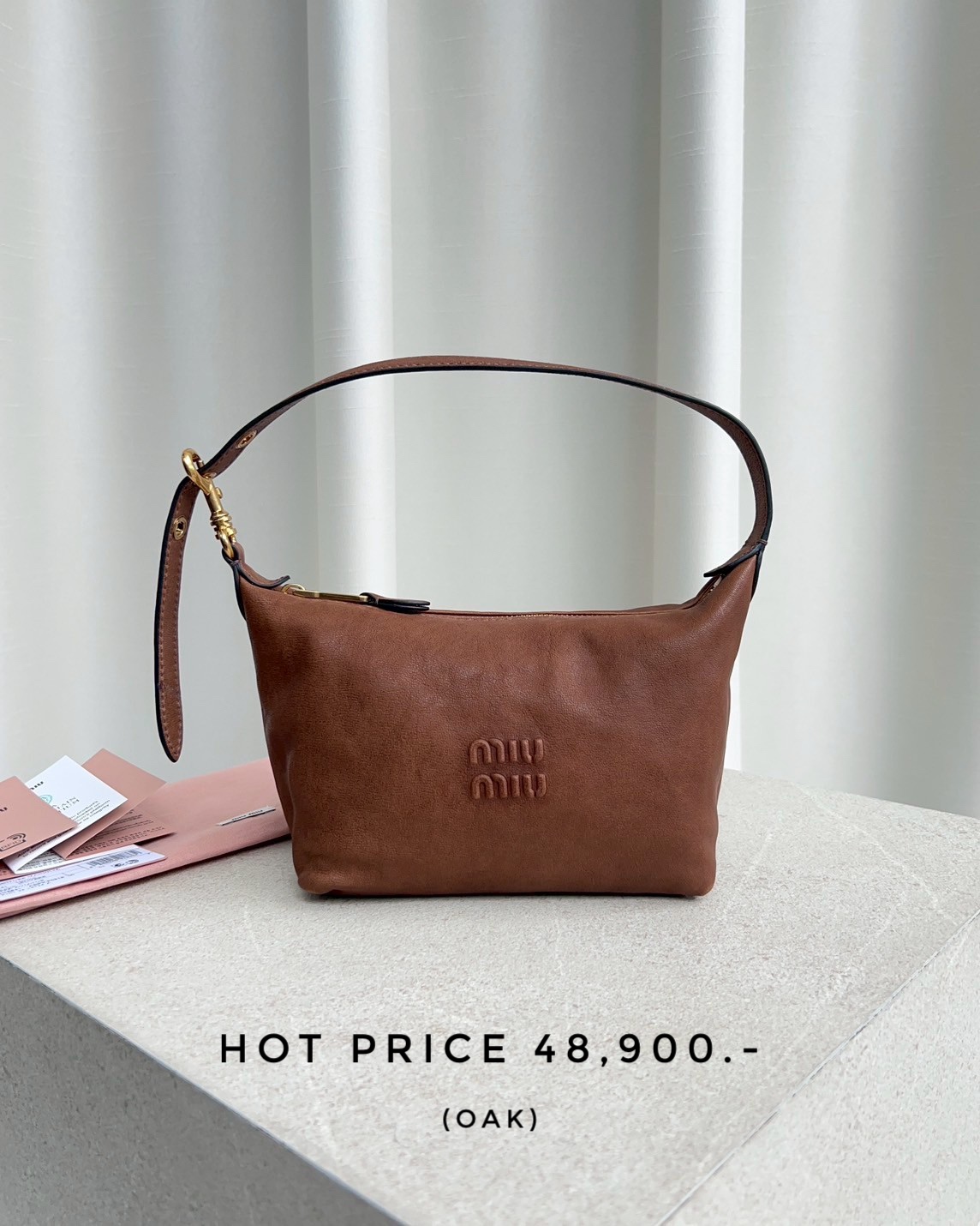 Miumiu Motif Shoulder Bag - Oak