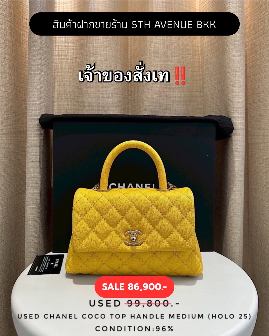 Used Chanel Coco Top Handle Medium (HOLO 25) 