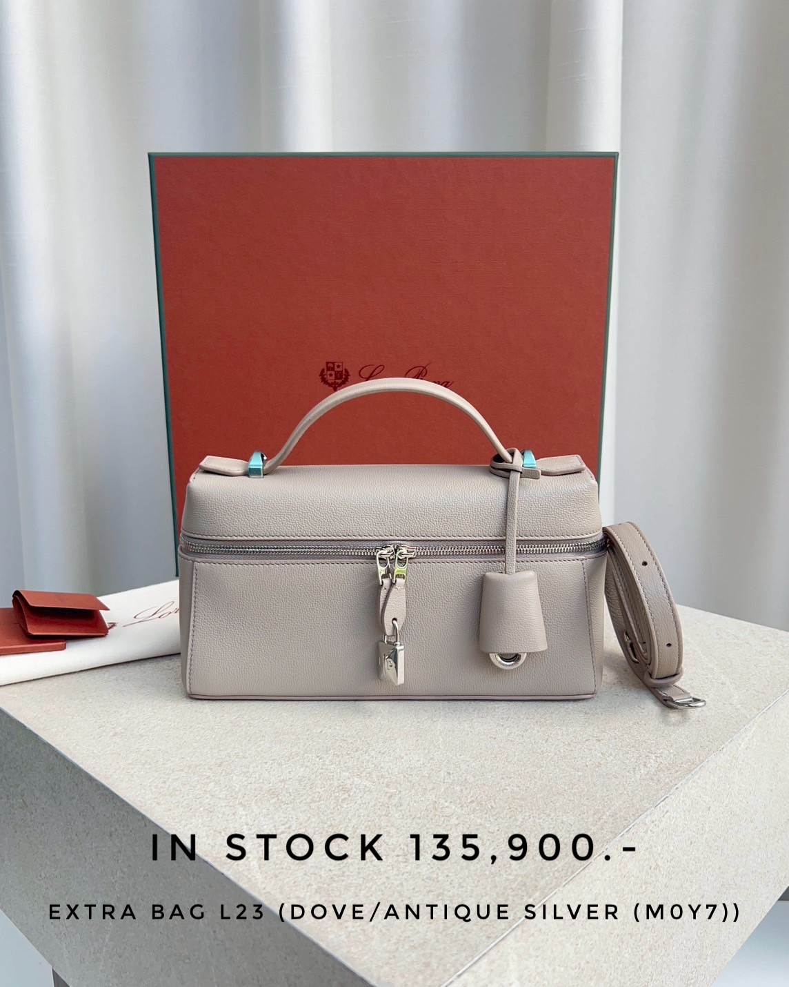 Loro Piana Extra Bag L23 - Dove/Antique Silver