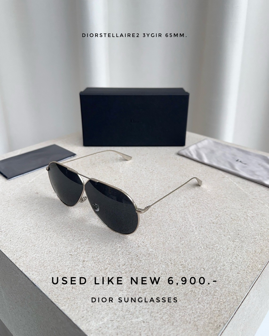 Used Like New Dior Sunglasses DiorStellaire2 3YGIR 65MM.