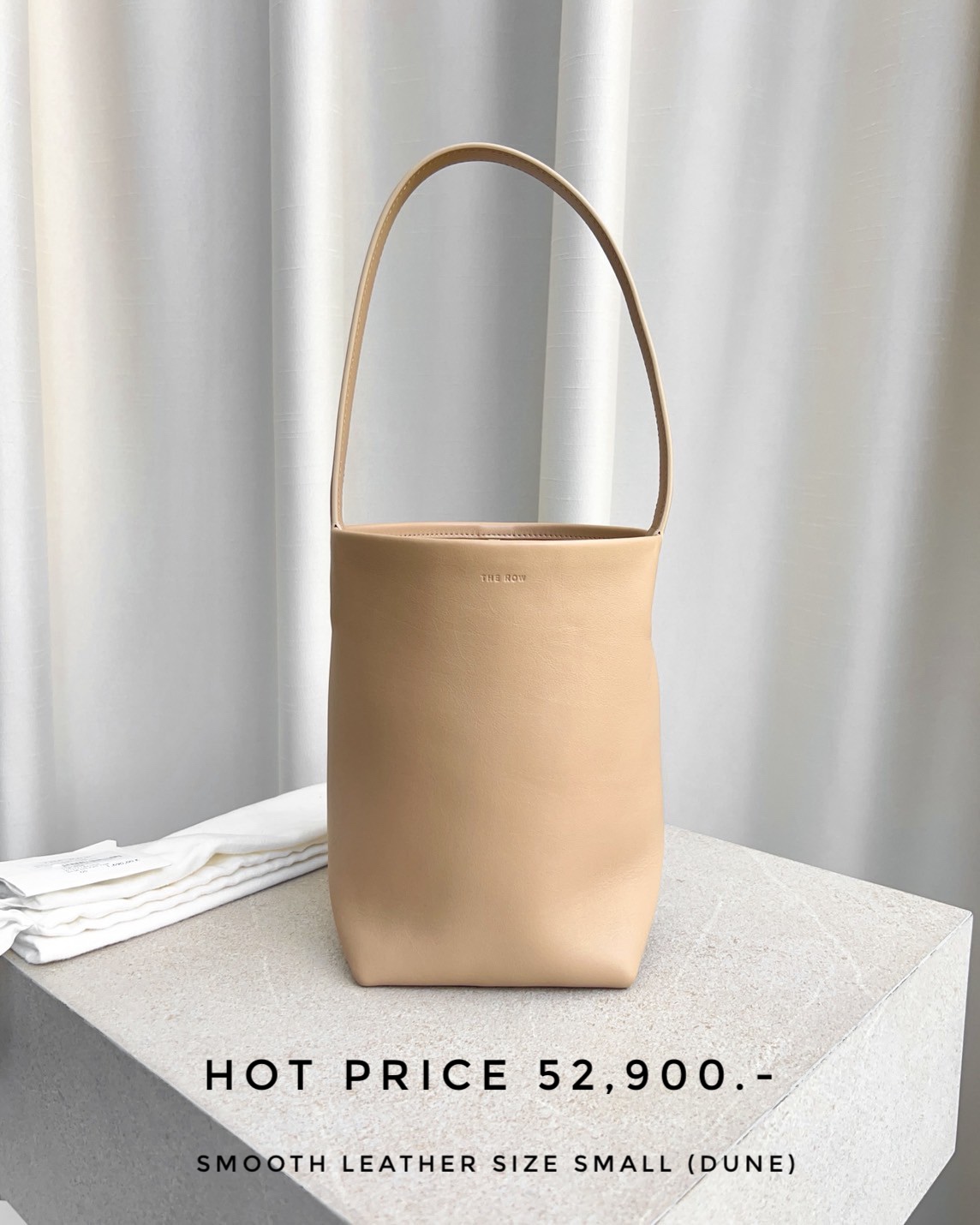The Row Park Tote Smooth Leather Small - Dune