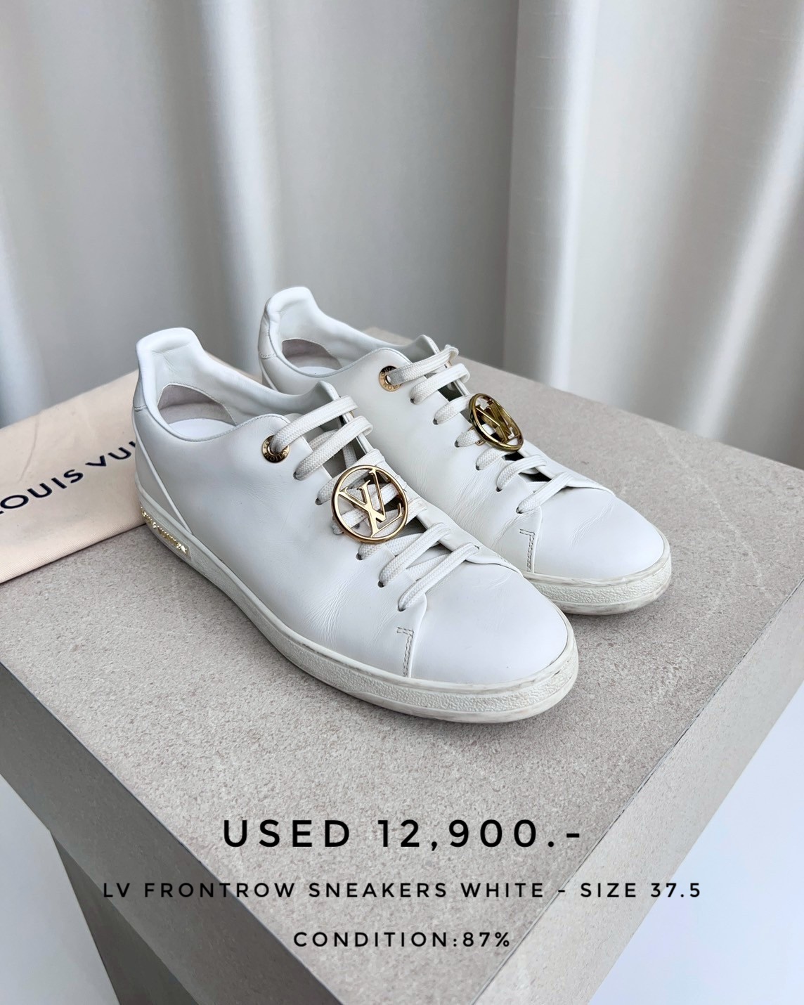 Used Louis Vuitton Frontrow Sneakers -White