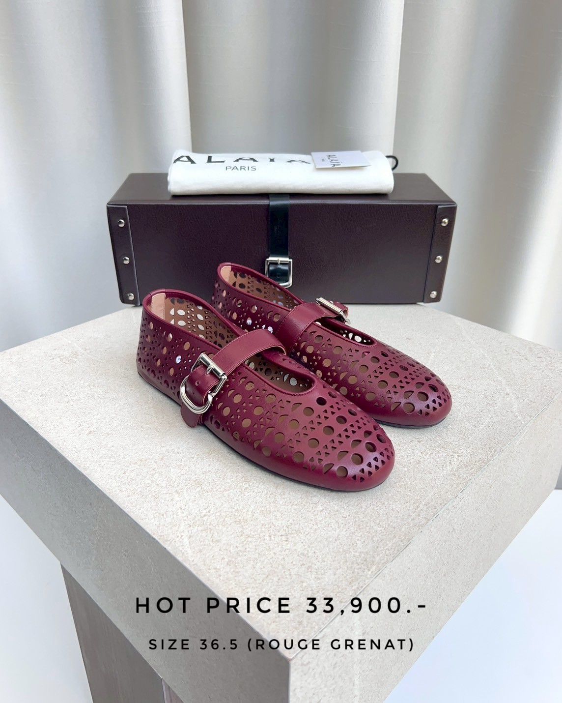 Alaia Vienne ballet flats - Rouge Grenat