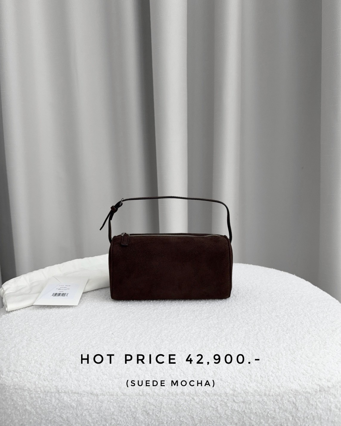 The Row 90’s Suede Bag - Mocha