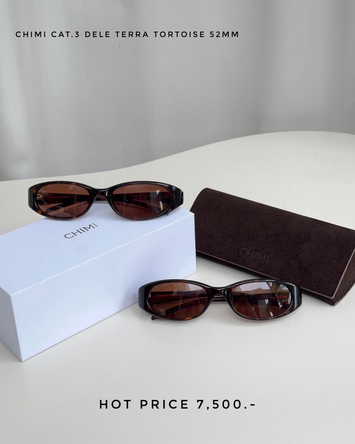 Chimi Sunglasses Cat.3 Dele Terra Tortoise 52MM.