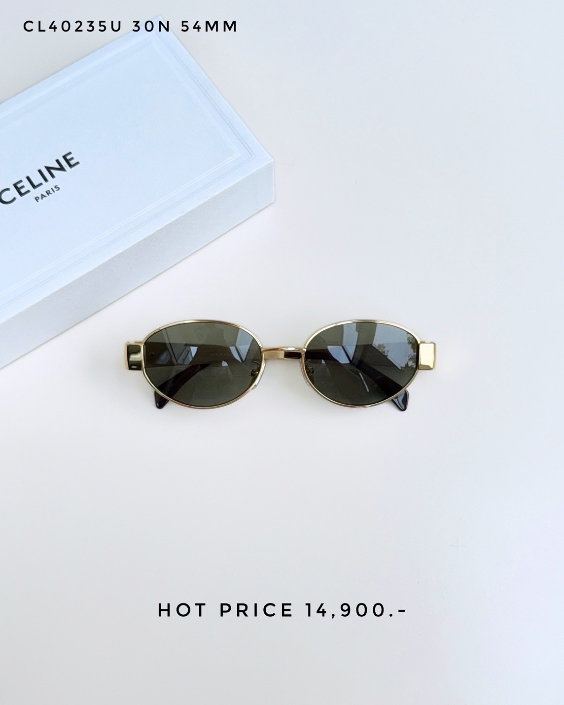 Celine Sunglasses CL40235U 30N 54MM. - Gold 