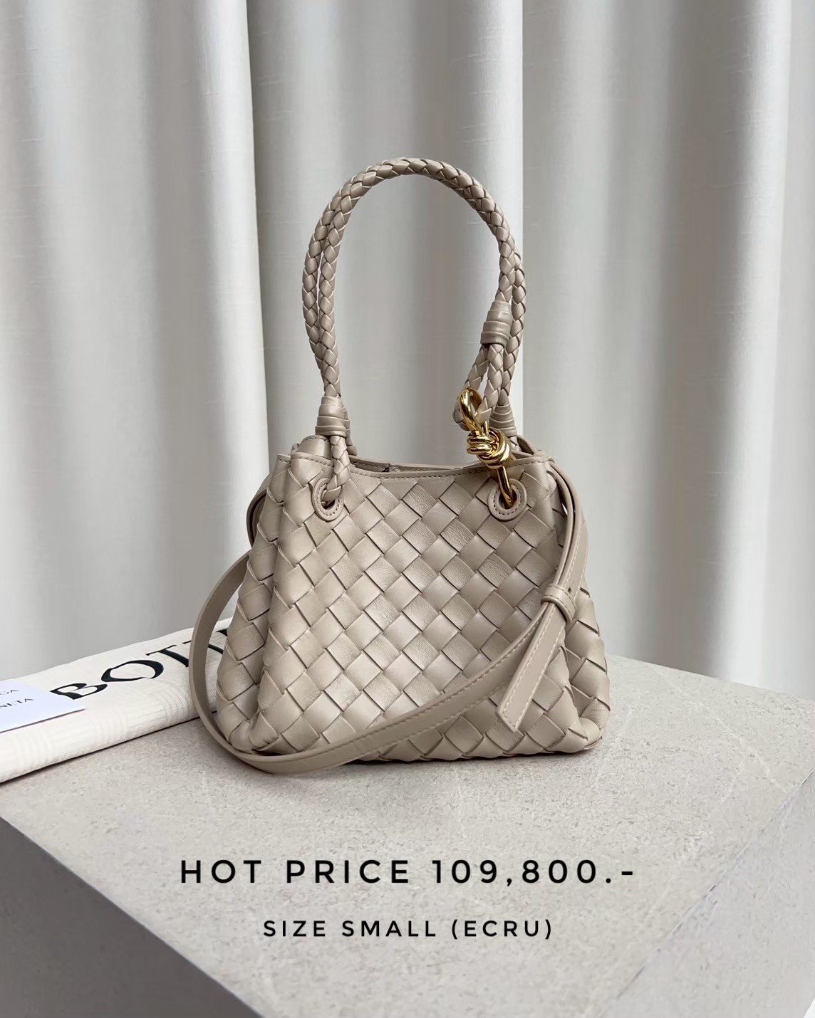 Bottega Parachute Small - Ecru