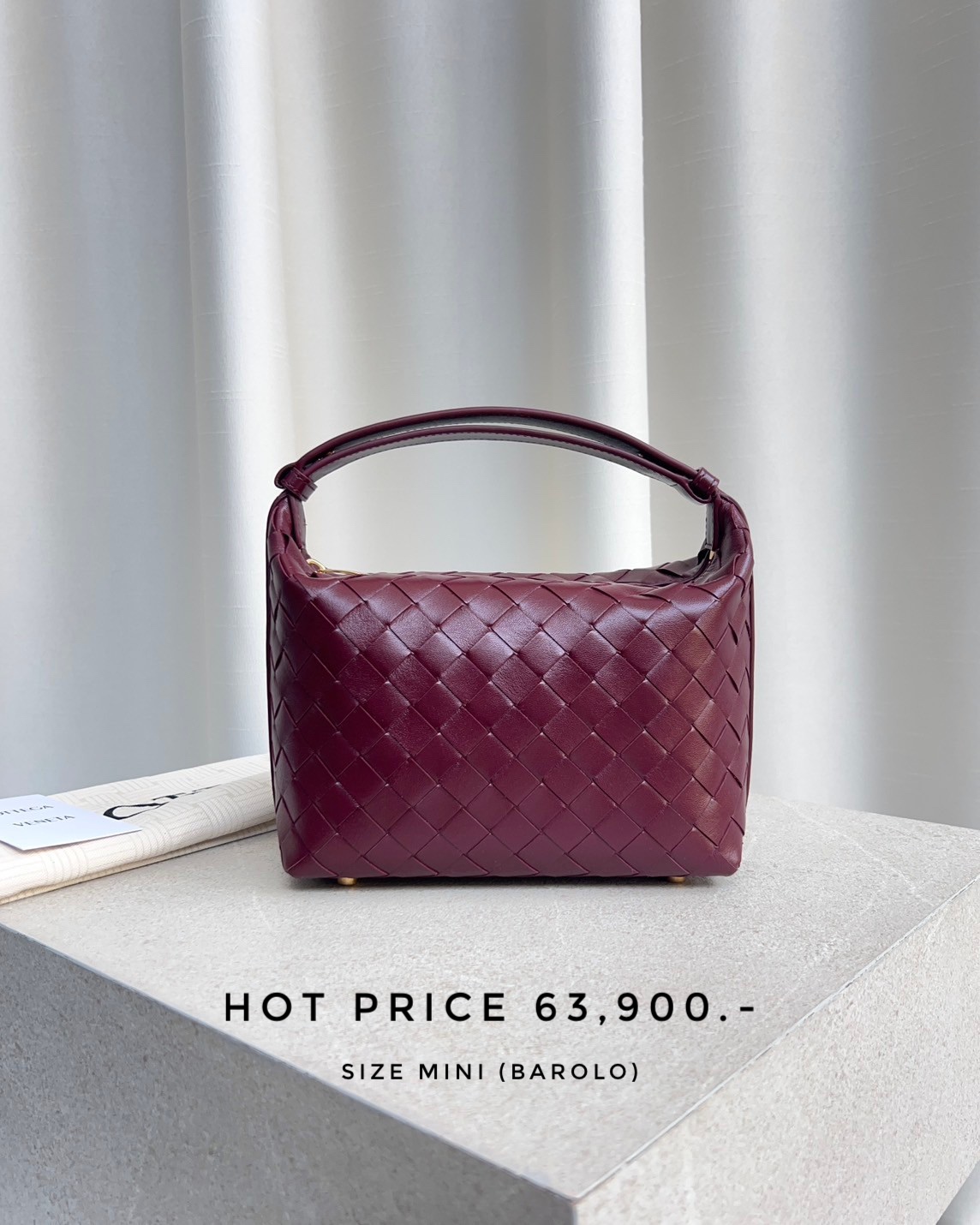 【関税送料込】BOTTEGA VENETA Wallace Barolo Bottega Veneta Mini Wallace Bag In Barolo | ModeSens